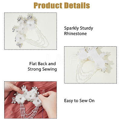 Flower Polyester Ornament Accessories DIY-WH0591-152-1