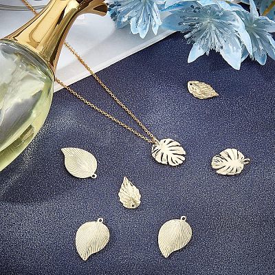 18Pcs 3 Style Brass Pendants KK-CA0001-48G-1