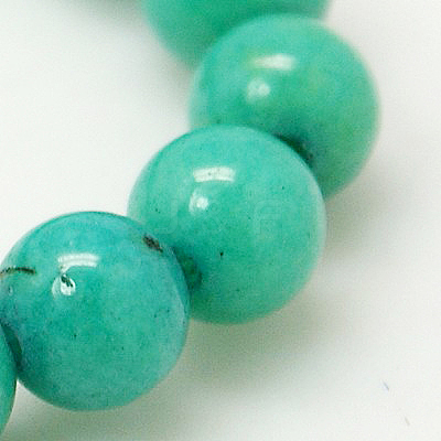 Natural Mashan Jade Round Beads Strands G-D263-10mm-XS15-1
