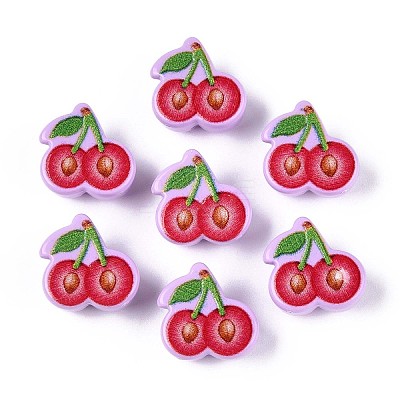 Printed Opaque Acrylic Beads OACR-N152-05-1