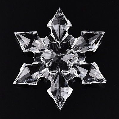 Transparent Acrylic Connector Charms TACR-T028-04A-1