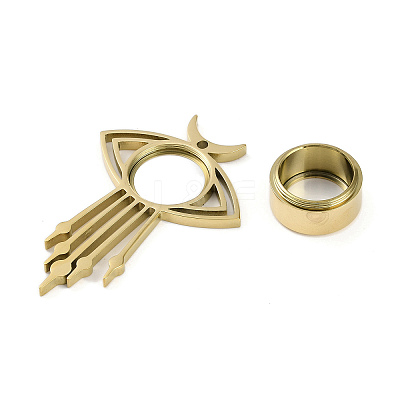 Ion Plating(IP) 304 Stainless Stee Locket Big Pendants STAS-S132-12G-02-1