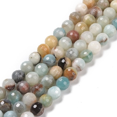 Natural Flower Amazonite Beads Strands G-E571-26B-1