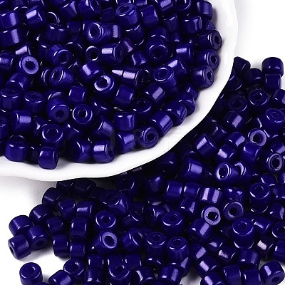 Opaque Baking Paint Glass Seed Beads SEED-T008-02V-1