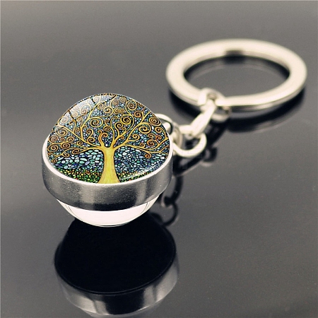 Glass Double-sided Ball Keychain PW-WG8BA2D-09-1