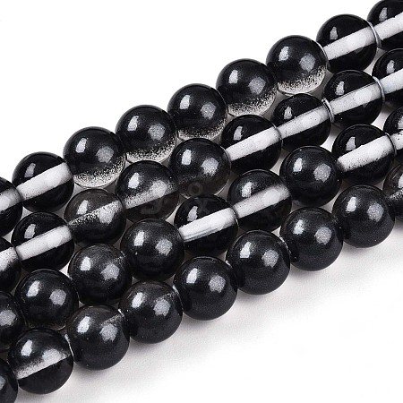 Baking Paint Transparent Glass Beads X1-DGLA-N011-8mm-10-1