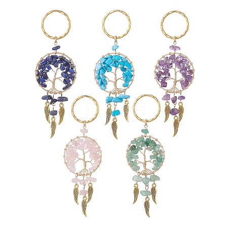Woven Net/Web with Wing Pendant Keychain KEYC-JKC00481-1