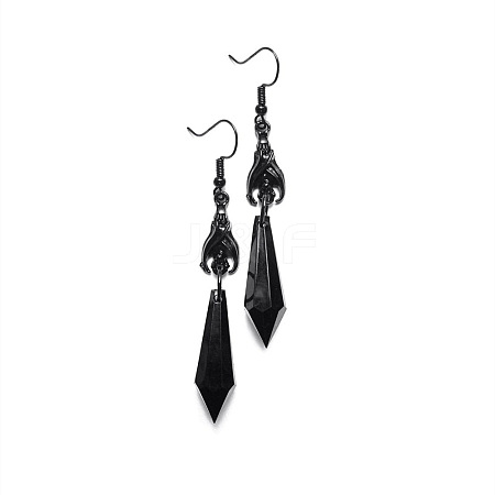 Alloy Glass Dangle Earrings FS-WG67762-02-1