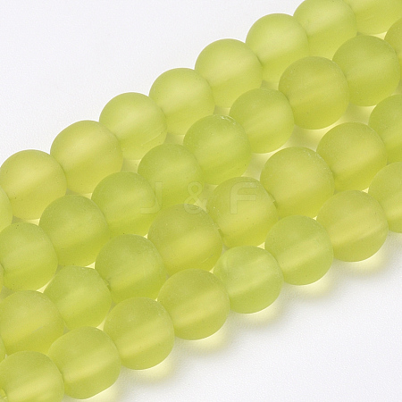 Transparent Glass Beads Strands X-GLAA-Q064-03-8mm-1