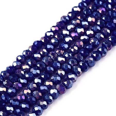 Electroplate Glass Beads Strands LS-EGLA-A044-P1mm-B07-1