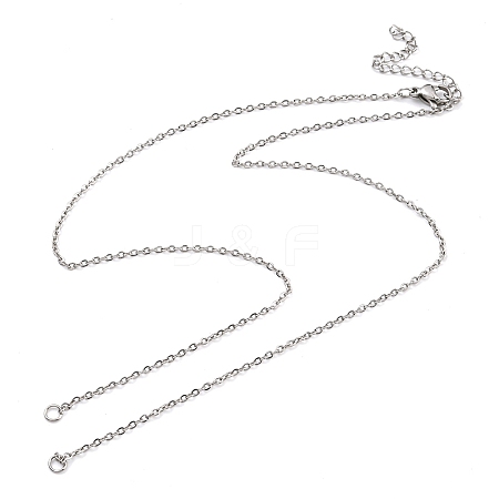 Tarnish Resistant 304 Stainless Steel Cable Chains Necklace Makings LS-AJEW-P119-04A-P-1