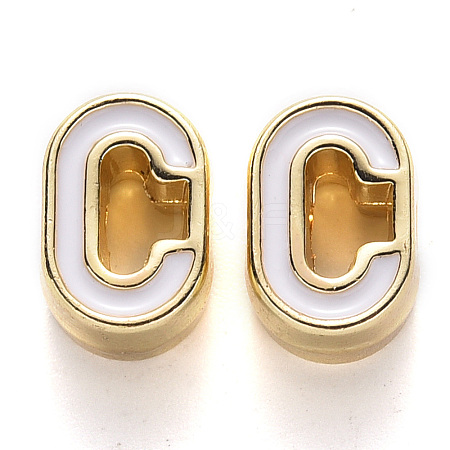 Rack Plating Alloy Enamel Beads LS-X-ENAM-S122-033C-NR-1