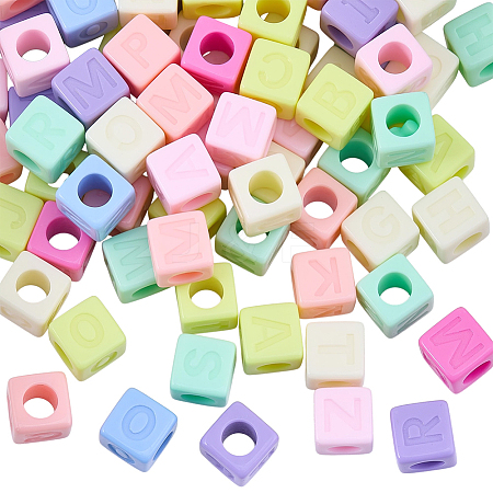 100Pcs Opaque Acrylic European Beads MACR-SP0002-16-1