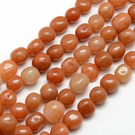 Natural Red Aventurine Nuggets Beads Strands X-G-L154-12-1