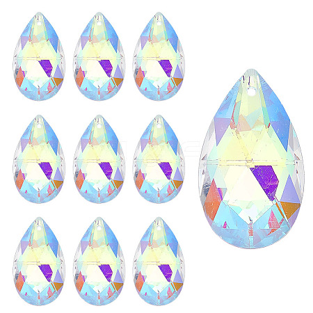 10Pcs Glass Pendants GLAA-ME0001-16A-1