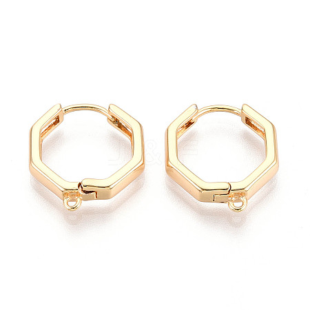 Brass Hoop Earring Findings KK-N267-33G-1