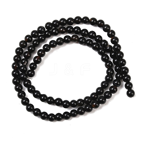 1 Strand Natural Black Onyx Beads Strands G-YW0002-57D-1
