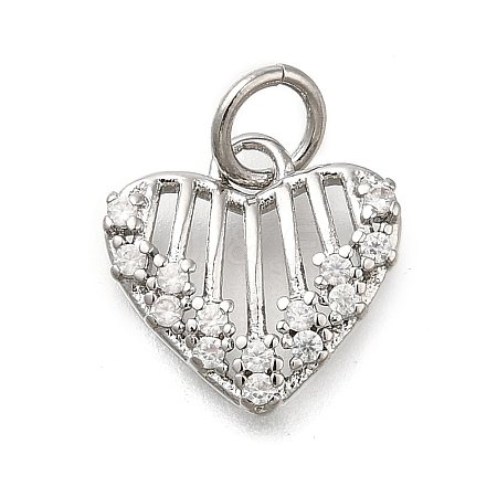 Brass Rhinestone Pendants KK-V002-03P-1