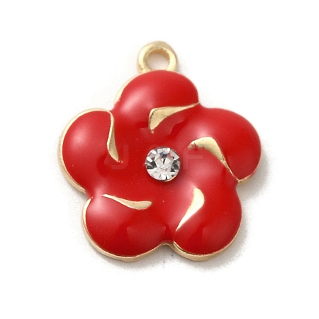 Flower Alloy Enamel Pendants ENAM-A007-03KCG-04-1