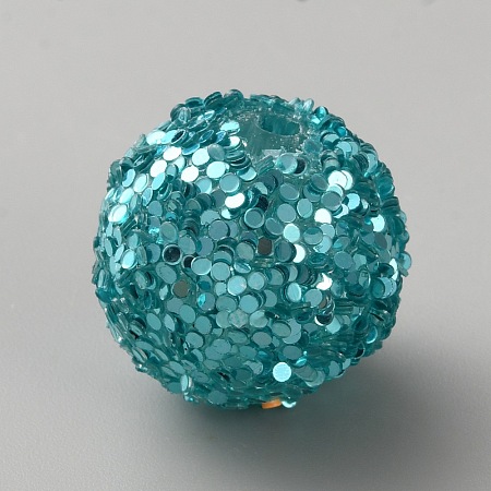 Opaque Acrylic Glitter Beads FIND-CJC0010-111A-23-1