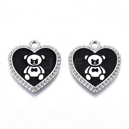 Eco-Friendly Alloy Enamel Pendants X-ENAM-Q437-042P-01-NR-1