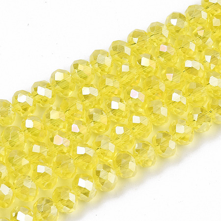 Electroplate Glass Beads Strands LS-EGLA-A034-T6mm-B21-1