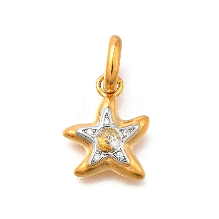 Brass Micro Pave Cubic Zirconia Pendants KK-S517-01A-G-1