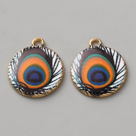 Printed Alloy Enamel Pendants FIND-WH0148-418C-1