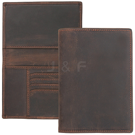 Rectangle Leather Travel Passport Wallet Cover AJEW-WH20096-54A-1