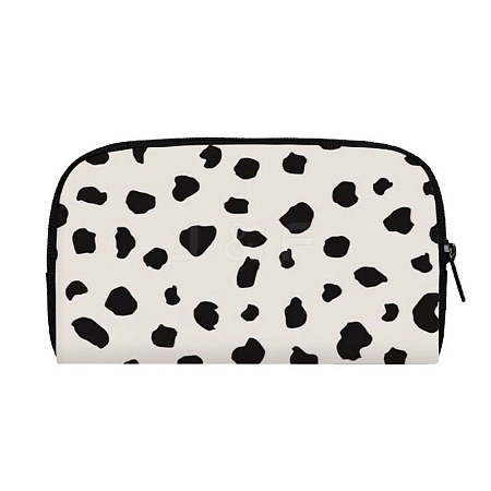 Cow Print Polyester Wallets with Zipper for Women's Bags PW-WG22187-09-1