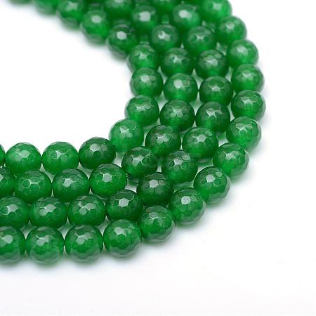 Natural White Jade Bead Strands G-R346-6mm-01-1