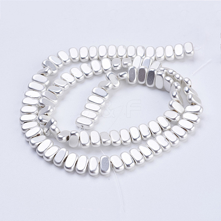 Electroplate Non-magnetic Synthetic Hematite Beads Strands G-J382-4x8x2mm-B04-F-1