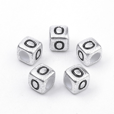 Plated Acrylic Beads X-PB43C9308-O-1