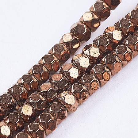 Electroplate Non-Magnetic Synthetic Hematite Beads G-F562-S04-1