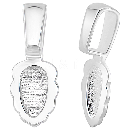 2Pcs 925 Sterling Silver Pinch Bails STER-BBC0007-54-1