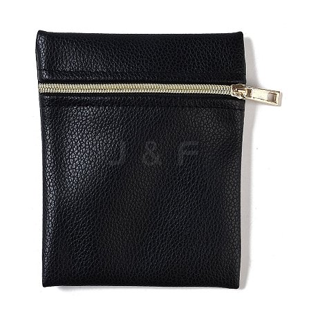 Imitation Leather Jewelry Storage Zipper Bags ABAG-G016-01C-05-1