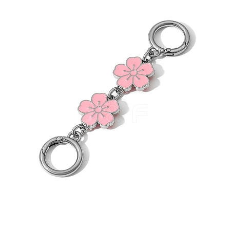 Flower Alloy Enamel Bag Extender Chains PW-WG02E6E-03-1