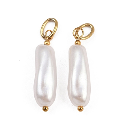 ABS Plastic Pearl Pendants STAS-G357-15G-1
