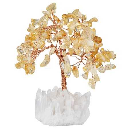 Natural Citrine Chips Tree Decorations PW23101890449-1