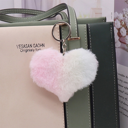 Imitation Rabbit Fur Keychain PW-WGED029-12-1