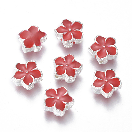Silver Color Plated Alloy Beads ENAM-L030-A01-S-1