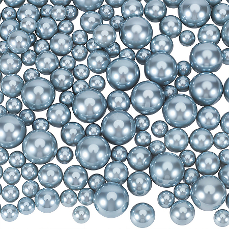 150Pcs 3 Styles  ABS Plastic Imitation Pearl Round Beads KY-SP0001-63C-1