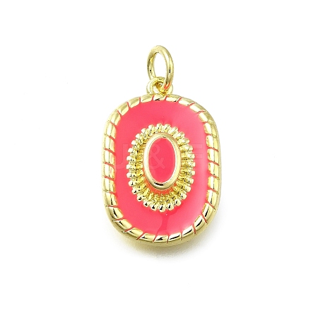 Brass Enamel Pendants KK-K400-20G-04-1
