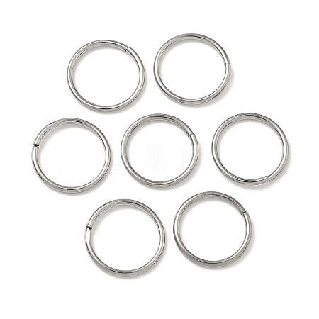 Tarnish Resistant 304 Stainless Steel Open Jump Rings STAS-J013-14xx1.2mm-01-1