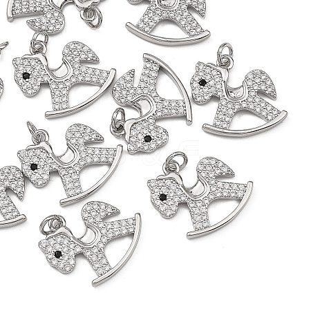 SHEGRACE Brass Micro Pave Black Cubic Zirconia Pendants XGRQ4S655-746P-1