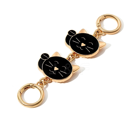 Cartoon Cat Alloy Enamel Bag Extender Chains PW-WG5B676-02-1