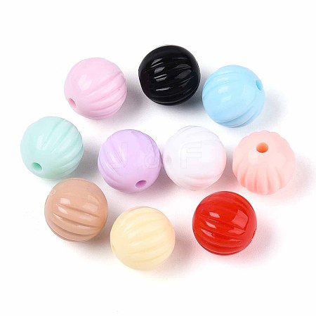 Opaque Acrylic Beads OACR-N150-08-1