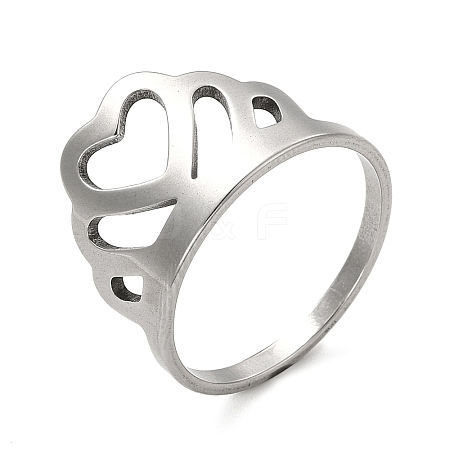 Non-Tarnish 201 Stainless Steel Finger Rings RJEW-G278-24P-1