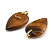 Natural Tiger Eye Pendants G-G470-03G-13-2