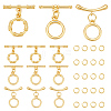12Pcs 3 Styles Brass Toggle Clasps KK-ME0002-31-1